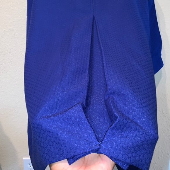 SAG HARBOR royal blue textured cape jacket - Picture 3 of 6